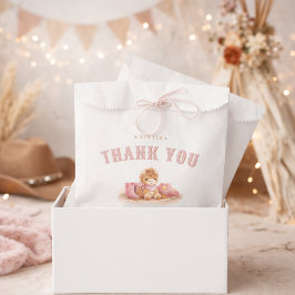 Bolsa De Papel Pink Little Cowgirl Western Girl Baby Shower