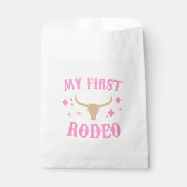 Bolsa De Papel Pink My First Rodeo Cowgirl Primer Cumpleaños