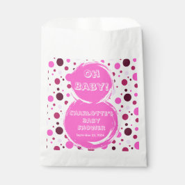 Bolsa De Papel Pink polka dot baby shower Paper