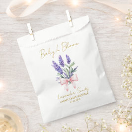 Bolsa De Papel Pink Ribbon | Lavender Seeds Baby Shower Favor Bag