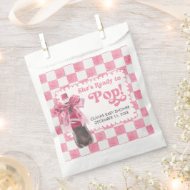 Bolsa De Papel Pink She's Ready to Pop Baby Shower