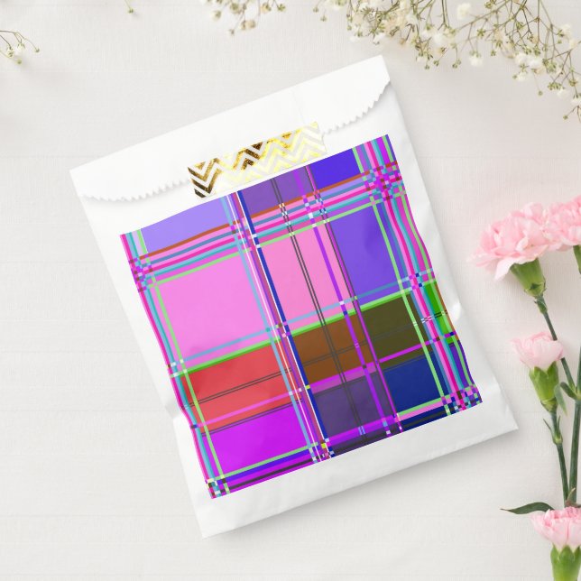 Bolsa De Papel Pink tartan Fabric Pattern Cloth Madras (Sellado)