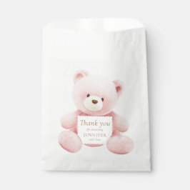 Bolsa De Papel Pink Teddy Bear Gracias