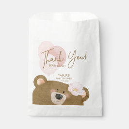 Bolsa De Papel Pink Teddy Podemos Bear Esperar Chica Baby Shower