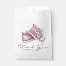 Bolsa De Papel Pink Watercolor Baby Booties Baby Shower