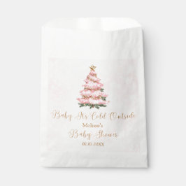 Bolsa De Papel Pink Winter Baby Its Cold Outside Baby Shower
