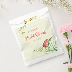 Bolsa De Papel Pintura al Acuarela de Crocosmia Naranja para Desp