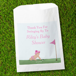 Bolsa De Papel Pintura De La Bebé Golf Girl Sweet Caddy Baby Show