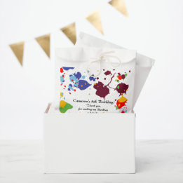 Bolsa De Papel Pintura de la colorida Novena fiesta de cumpleaños