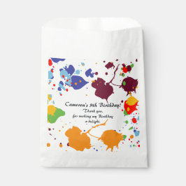 Bolsa De Papel Pintura de la colorida Novena fiesta de cumpleaños