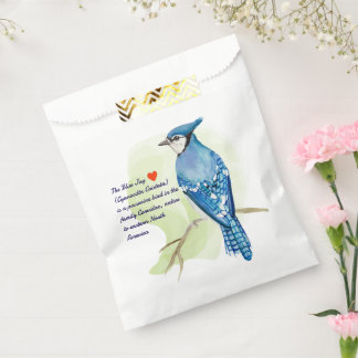 Bolsa De Papel Pintura en acuarela de arrendajo azul