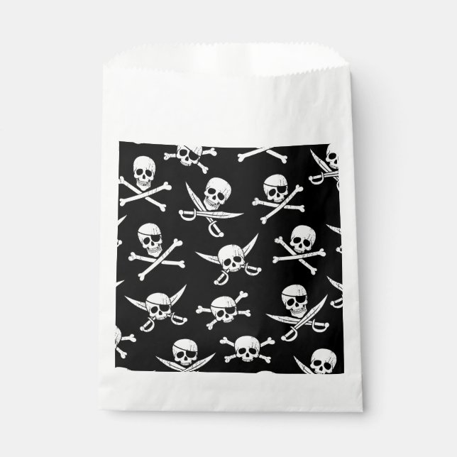 BOLSA DE PAPEL PIRATE SKULL Y BONOS (Anverso)