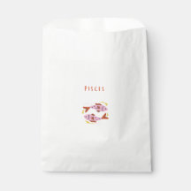 Piscis rosa, impresión de signo zodiacal, signo es
