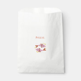 Bolsa De Papel Piscis rosa, impresión de signo zodiacal, signo es