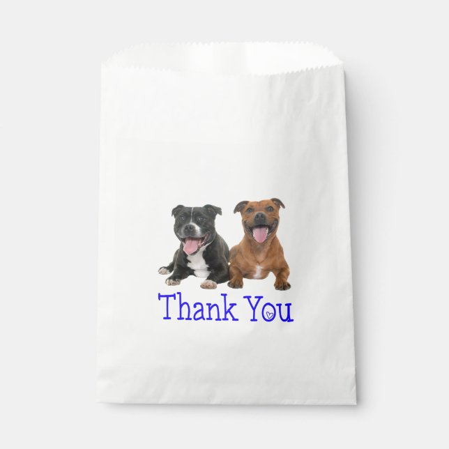Bolsa De Papel Pit Bull Puppy Perro Pitbull Gracias Al Partido Fa (Anverso)