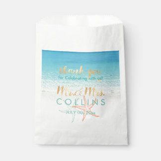 Bolsa De Papel PixDezines Beach/Starfish/Mint Green/Coral Naranja