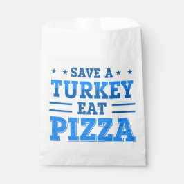 Bolsa De Papel pizza azul de tanques salvando pavo