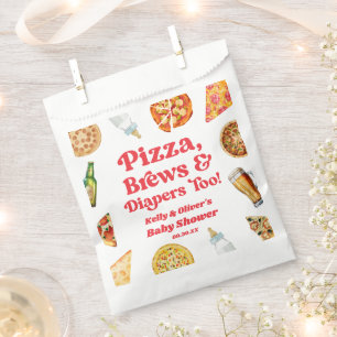 Bolsa De Papel Pizza se estrena y aparejos en Baby Shower de cerv