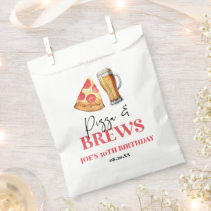 Bolsa De Papel Pizza y fiesta de cumpleaños de la copa de cerveza