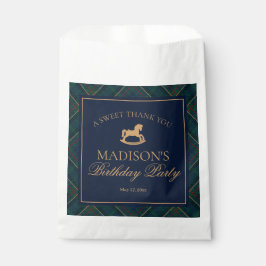 Bolsa De Papel Plaid Classic Rocking Horse Birthday Dessert