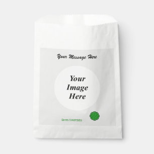 Bolsa De Papel Plantilla de cinta de flor verde por Kenneth Yonci