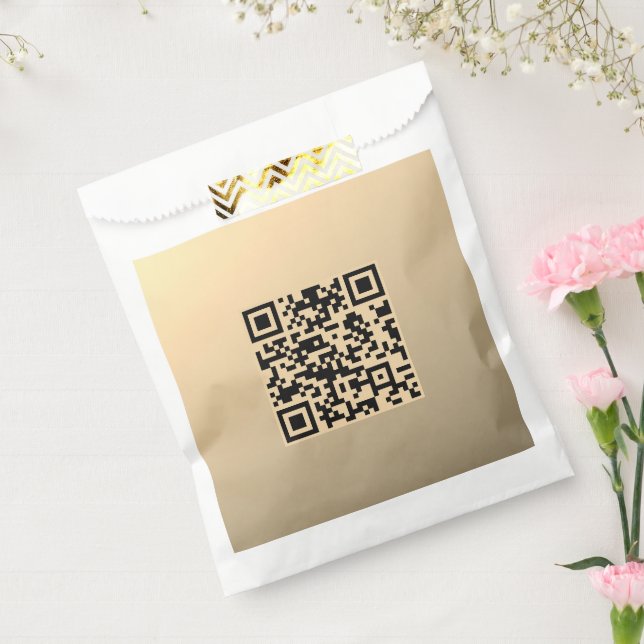 Bolsa De Papel Plantilla de código QR editable instantáneamente | (Sellado)