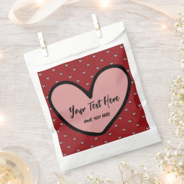 Bolsa De Papel Plantilla de suministros para fiesta de corazón du