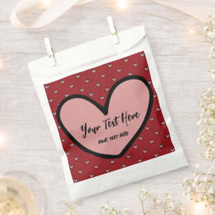 Bolsa De Papel Plantilla de suministros para fiesta de corazón du