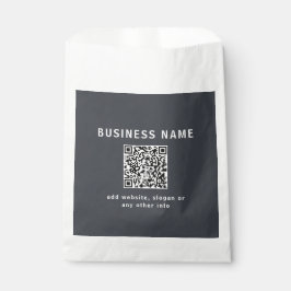Bolsa De Papel Plantilla simple para tu código QR | Gris oscuro