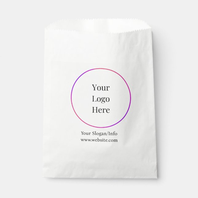 Bolsa De Papel Plantillas personalizables modernas de logotipos e (Anverso)