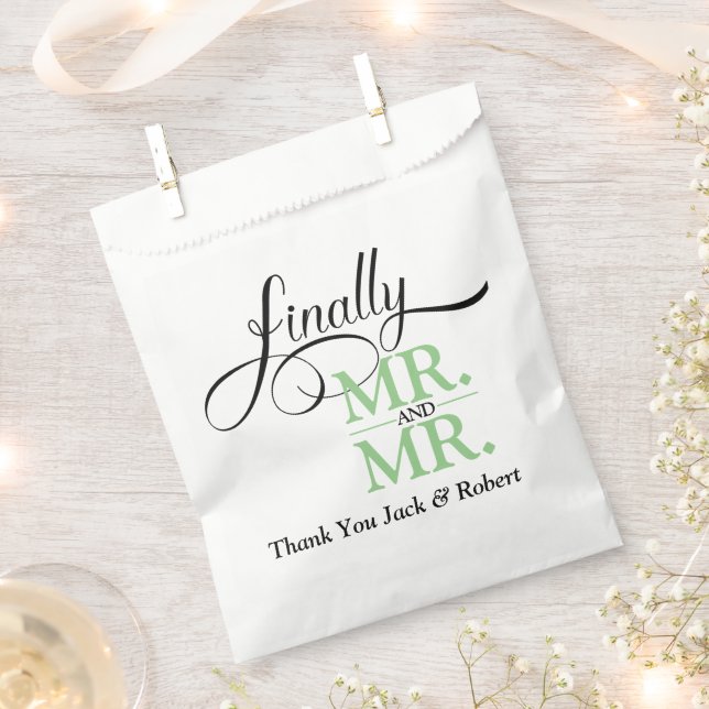 Bolsa De Papel Plato de papel para recepción de boda de Sr y Sr (Cortado)