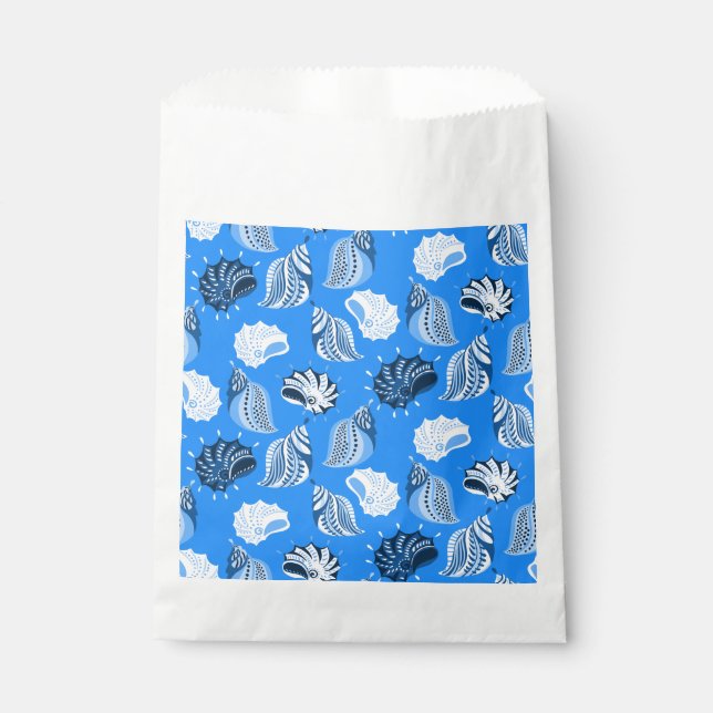 Bolsa De Papel playa de conchas marinas azules océano (Anverso)