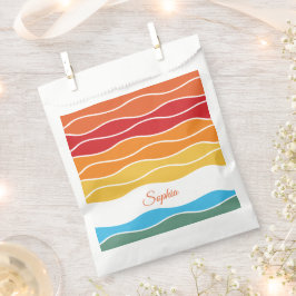 Bolsa De Papel Playas de arcoiris retro para productos Personaliz