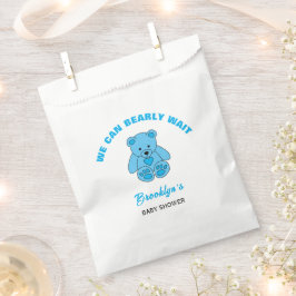 Bolsa De Papel Podemos Esperar A Baby Shower Blue Teddy Bear