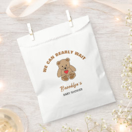 Bolsa De Papel Podemos Esperar A Baby Shower Brown Teddy Bear