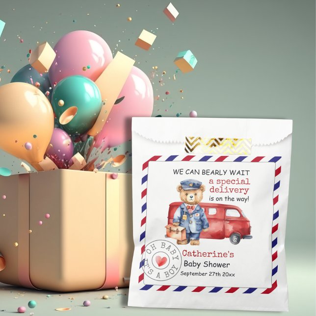 Bolsa De Papel Podemos Esperar A La Entrega Especial Baby Shower (Subido por el creador)