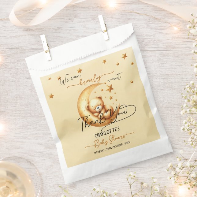 Bolsa De Papel Podemos Esperar A Un Bebé Aburrido Baby Shower (Cortado)