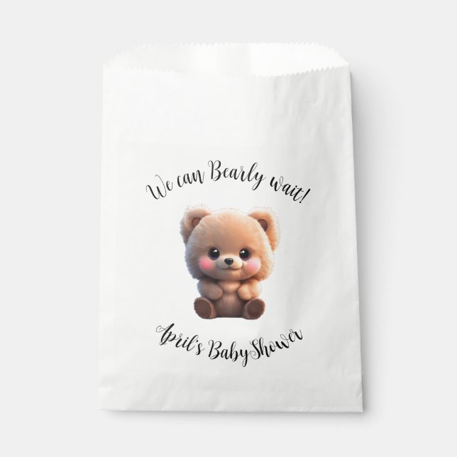 Bolsa De Papel Podemos esperar temprano a que osito de peluche Ba (Anverso)