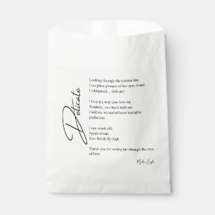 Bolsa De Papel Poesía de amor Delicada