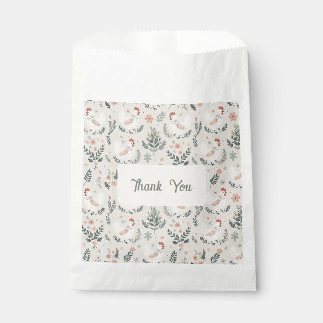 Bolsa De Papel Pollo en el jardín (Anverso)