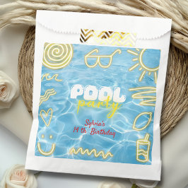 Bolsa De Papel Pool summer neon vibes birthday party