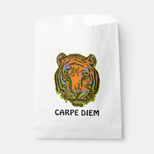 Bolsa De Papel Pop Art TIGER HEAD + tu trasero. e ideas (Anverso)