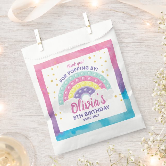 Bolsa De Papel Pop It Fidget Birday Party (Cortado)