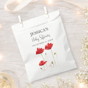 Bolsa De Papel Poppies Flores amapola a chica de Flor Silvestre B