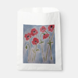 Bolsa De Papel Poppies rojos salvajes