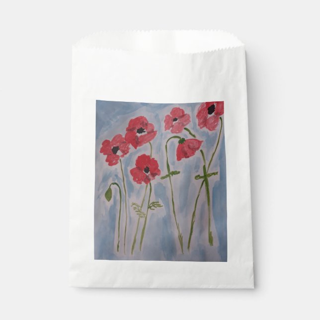 Bolsa De Papel Poppies rojos salvajes (Anverso)