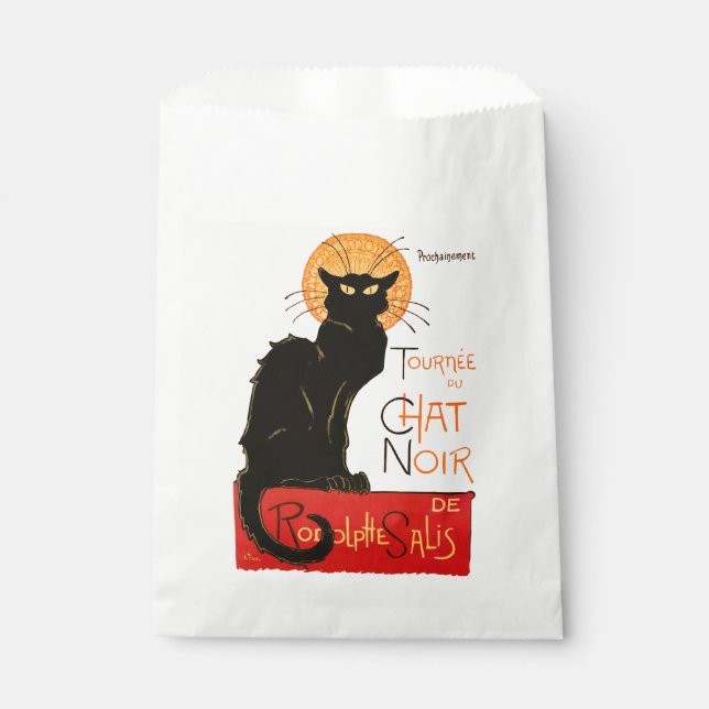 Bolsa De Papel Póster Clásico Gato Negro Steinlen Chat Noir Franc (Anverso)