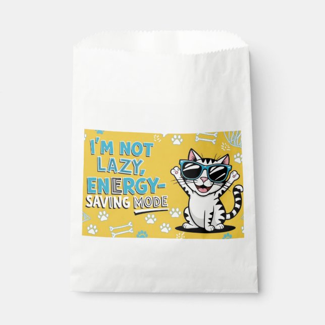 Bolsa De Papel Póster de gato divertido, gato de dibujos animados (Anverso)