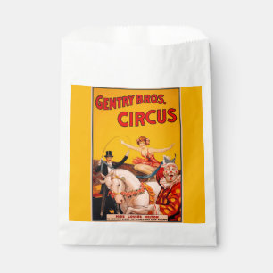 Bolsa De Papel Poster del intérprete de circo de color vintage