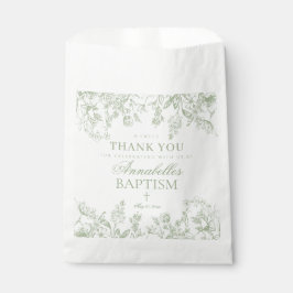 Bolsa De Papel Postre de Bautismo Floral Vintage Chinoiserie Salv